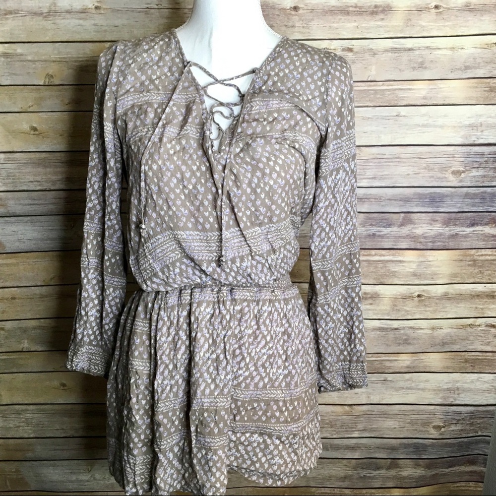 Lovestitch Lace Up Front Mini Dress
